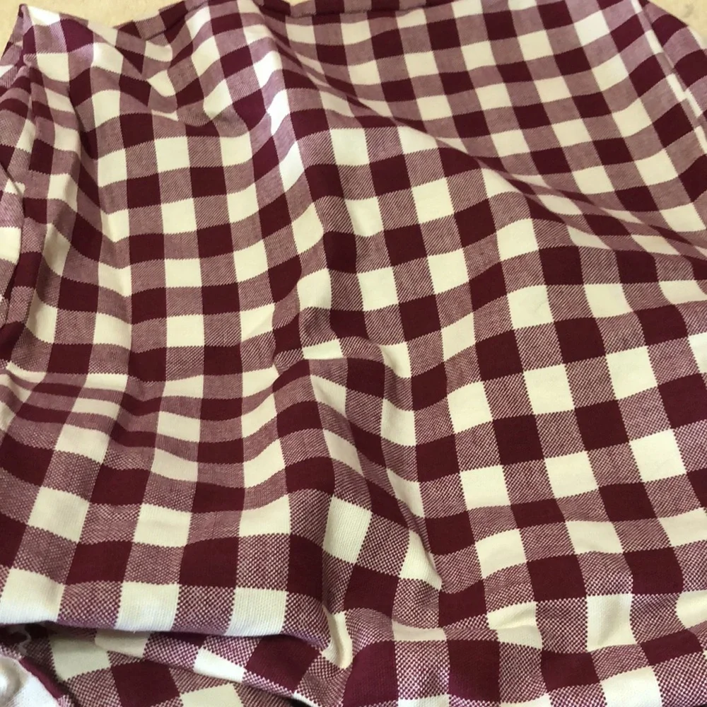 Red&White Checked Gingham Dining Room Chair Slipcover 16x28x16.5”w/6” drop